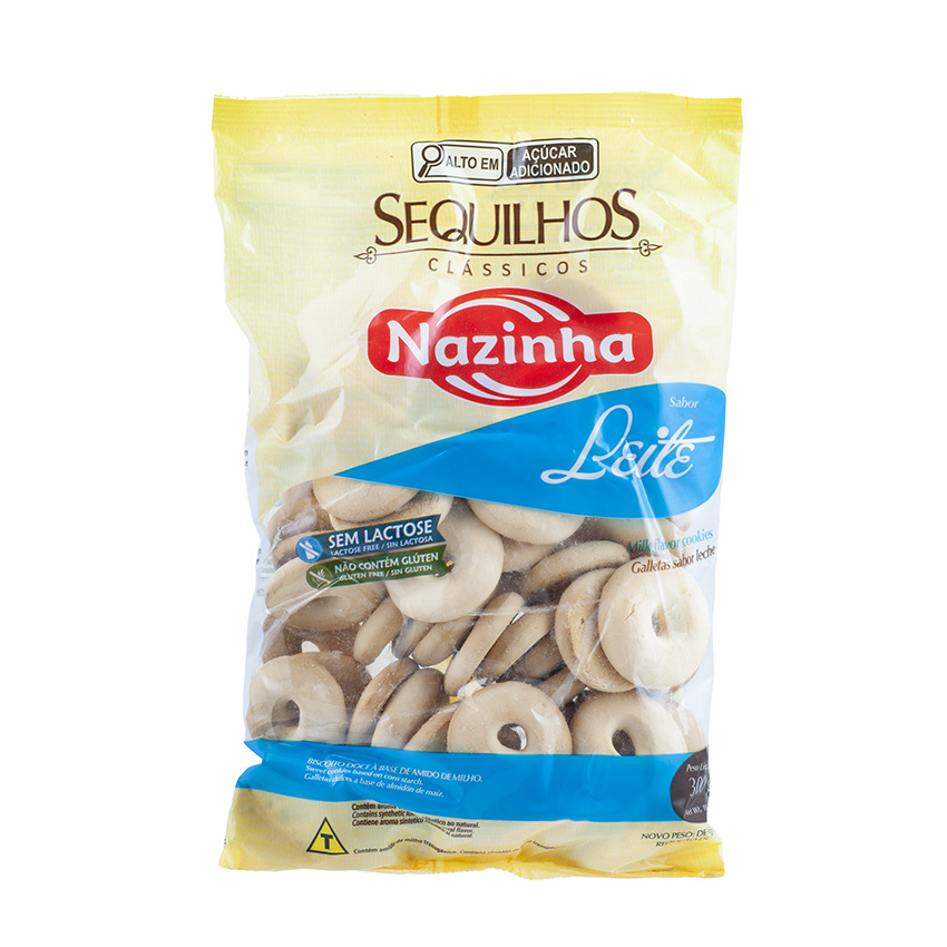 NAZINHA Kekse mit Milchgeschmack - Sequilhos Sabor Leite, 300g