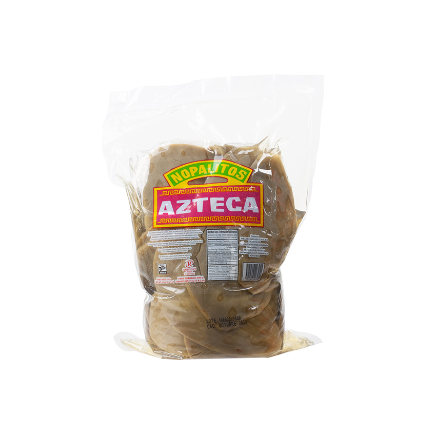 AZTECA Kaktusblätter in Salzlake - Nopales Enteros en Salmuera, 1kg - Abtropfgewicht 600g