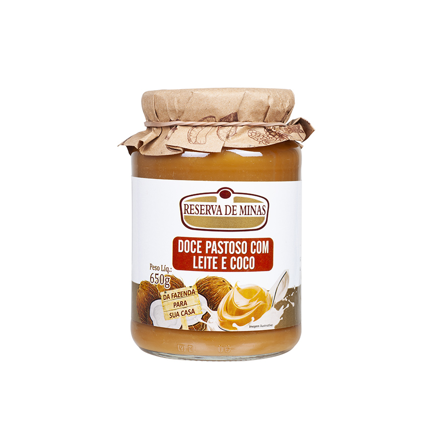 RESERVA DE MINAS Milchkaramellcreme mit Kokos Doce de Leite com Coco 650g