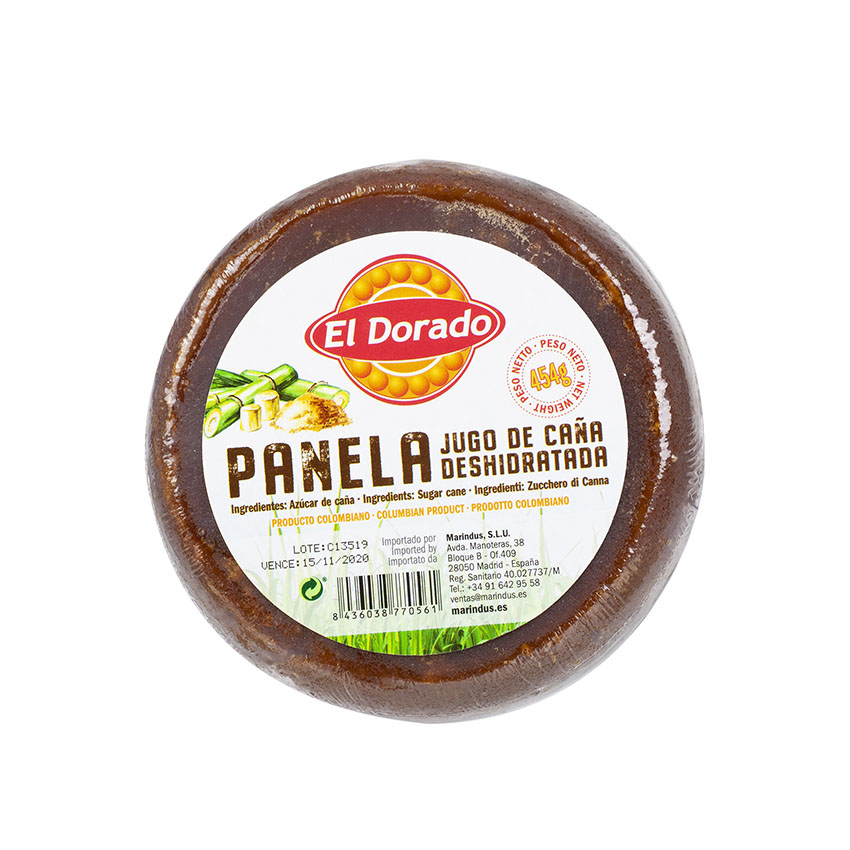 EL DORADO Rohrzuckerblock - Panela Redonda, 454g