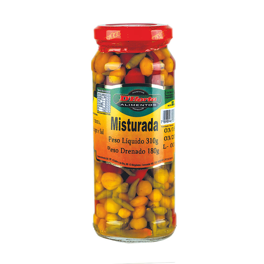 D HORTA Chilischoten-Mix Pimenta Misturada 310g - Abtropfgewicht 180g