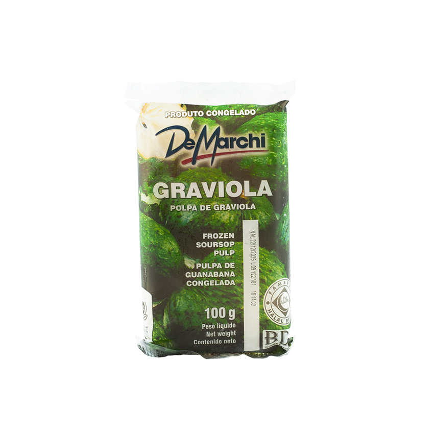 DEMARCHI Pulpa de Guanábana Congelada - Polpa de Graviola, 1kg