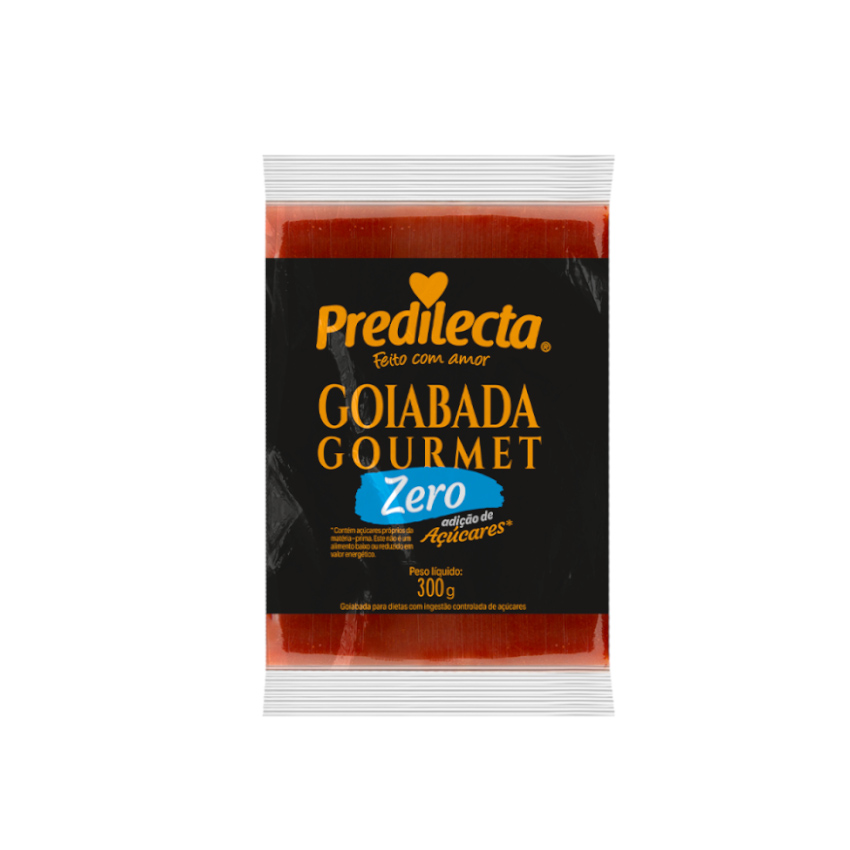 PREDILECTA Goiabada Gourmet Zero sin azúcares añadidos, Goiabada Zero Adição de Açúcares, 300g