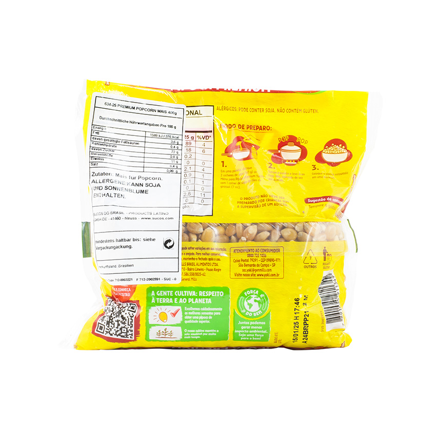 YOKI Premium Popcornmais - Milho para Pipoca, 400g
