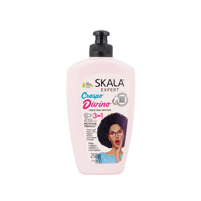 SKALA Expert Crespo Divino - Crema para Peinar 3-en-1 - Creme para Pentear 3 em 1, 250g