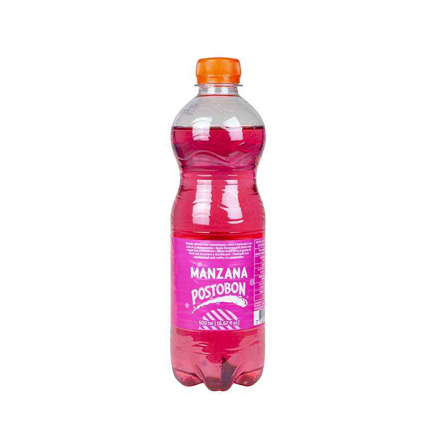 POSTOBON Manzana - Apfel-Erfrischungsgetränk - Gaseosa Manzana, PET 500ml