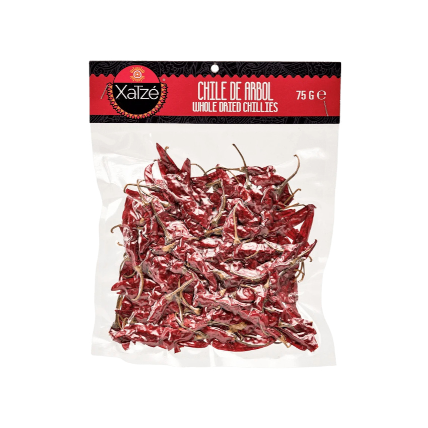 XATZÉ Getrocknete Árbol-Chilischoten - Chile de Àrbol Seco, 75g