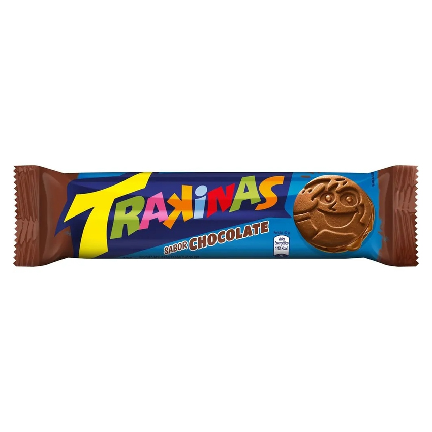 TRAKINAS Doppelkeks Schokolade - Biscoito Recheado Sabor Chocolate, 126g