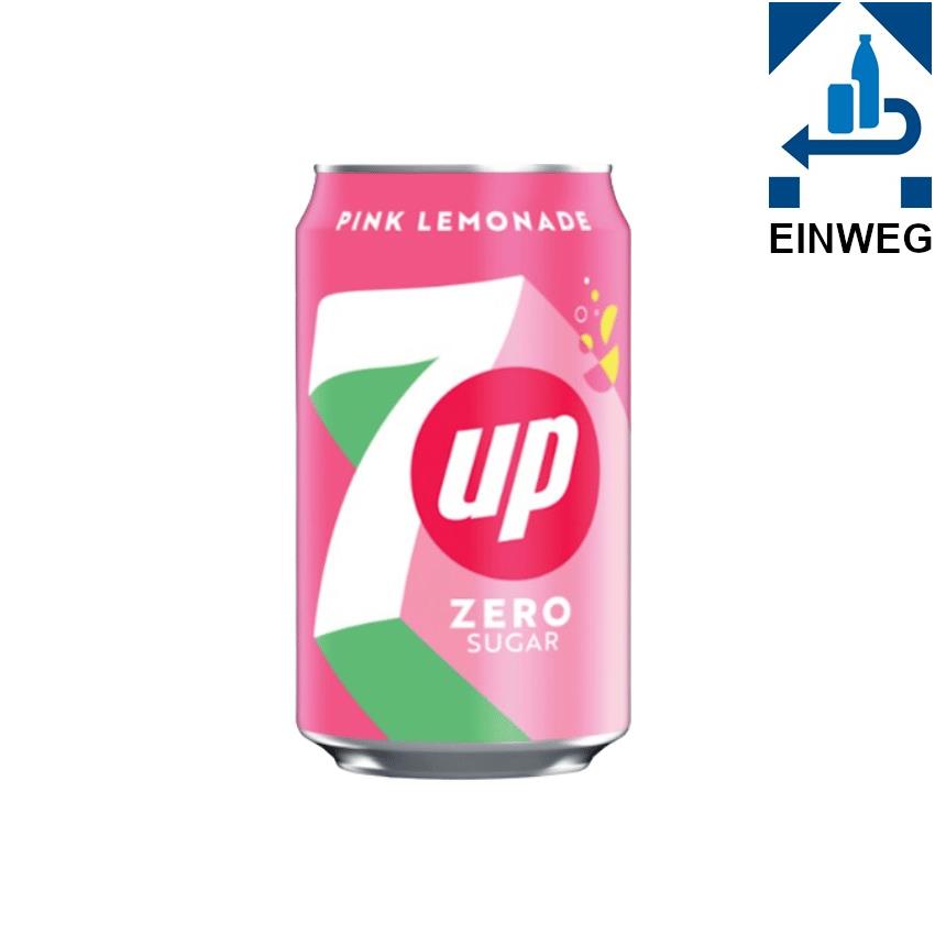7UP Pink Lemonade Zero Sugar Erfrischungsgetränk, 330ml --DPG-- MHD 30.05.2026