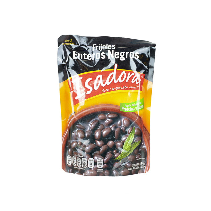 ISADORA Ganze Schwarze Bohnen - Frijoles Enteros Negros, 454g - Abtropfgewicht 273g
