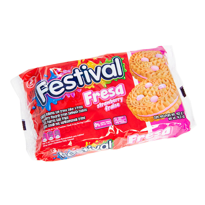 FESTIVAL Galettas Fresa, 403g