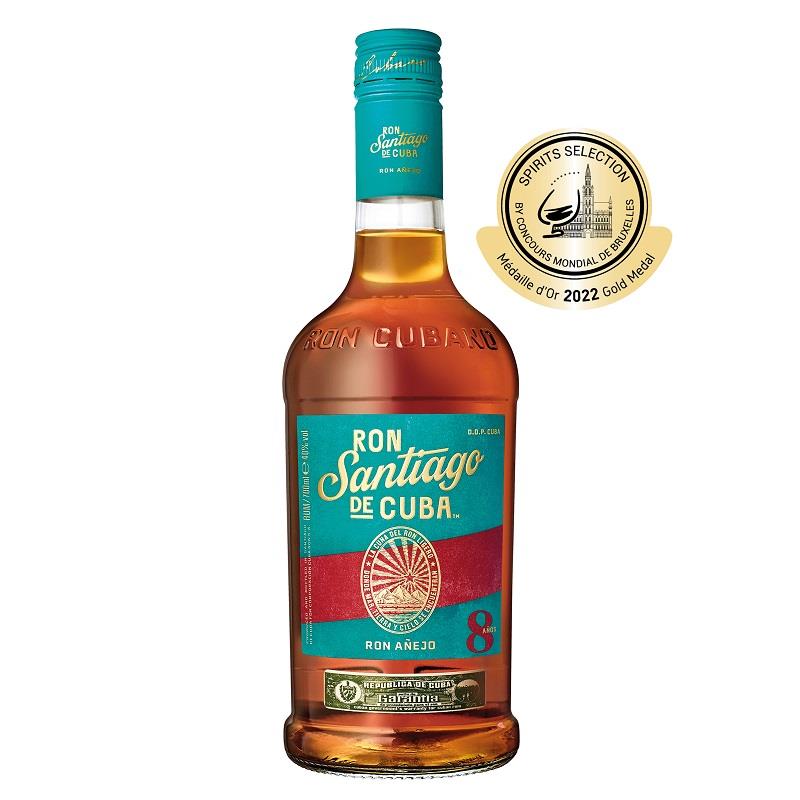 RON SANTIAGO DE CUBA Añejo 8 Años - Brauner Rum, 700ml, 40% vol