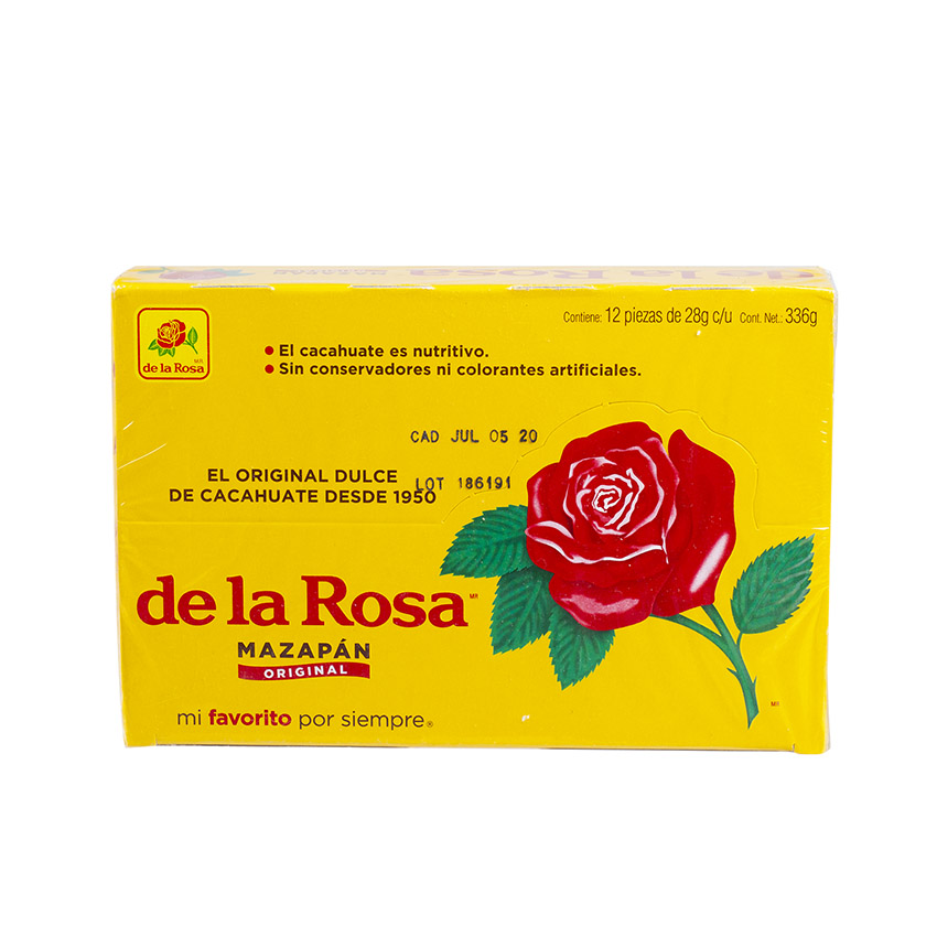 DE LA ROSA Mazapan Original - Peanut Marzipan - Dulce de Cacahuate, 336g