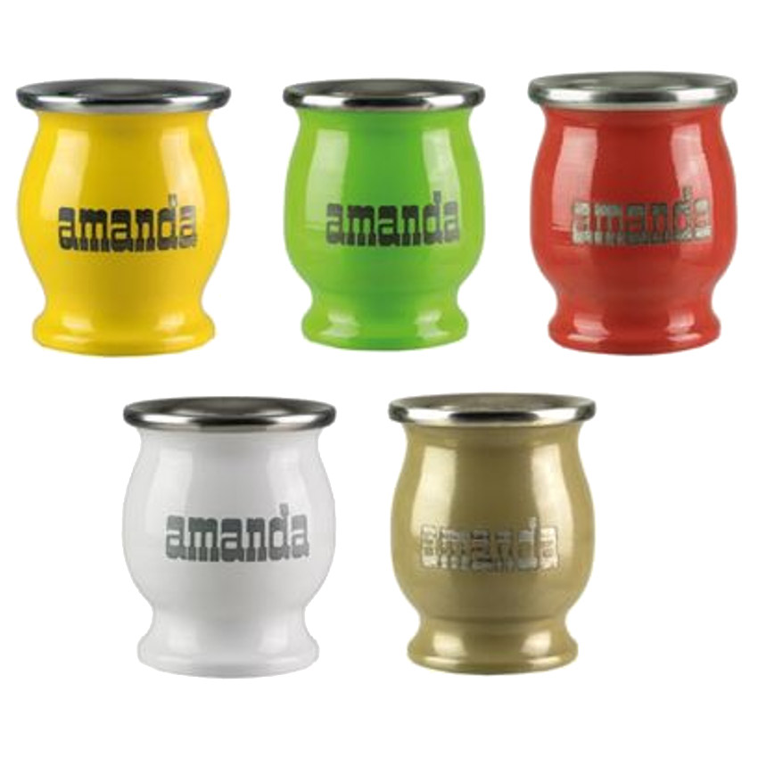 AMANDA Edelstahl Mate-Tee Trinkgefäß Vaso para Mate