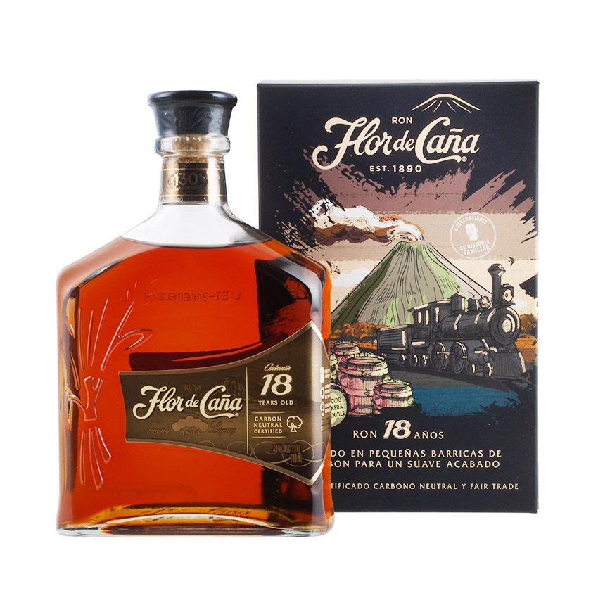 FLOR DE CAÑA Centenario - Brauner Rum, 18 Jahre, 700ml, 40% vol.