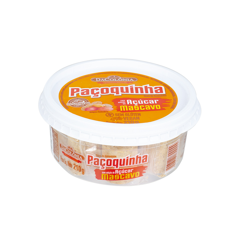 DACOLONIA Erdnussriegel mit braunem Zucker - Paçoca Rolha com Açucar Mascavo, 210g