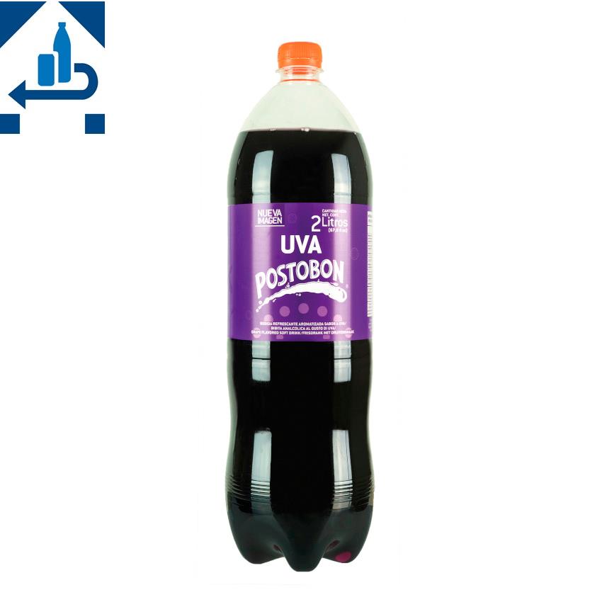 POSTOBON Uva - Traube-Erfrischungsgetränk -DPG- Gaseosa Uva, PET 2 L - MHD 28.07.2026