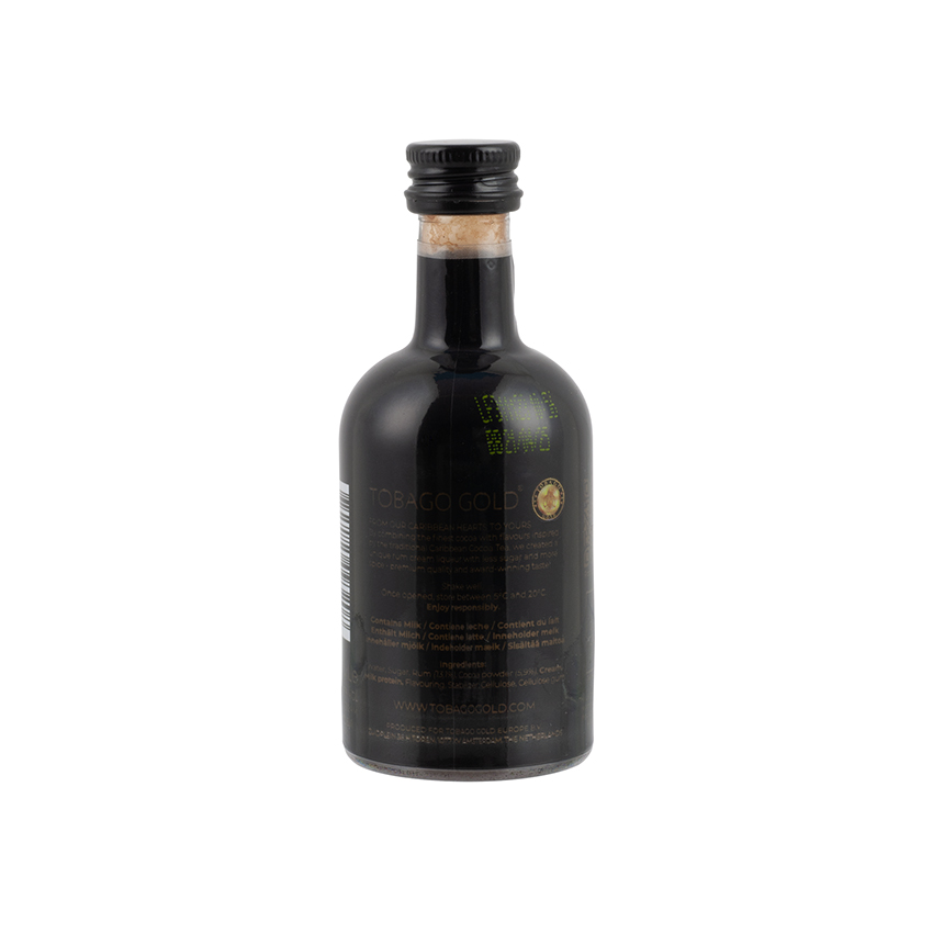 TOBAGO GOLD Chocolate Rum Cream - Kakao-Sahne-Likör, 50ml, 17% vol.