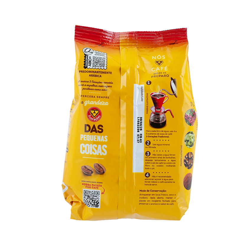 3 CORAÇÕES  Gemahlener Kaffee Café tradicional 250g