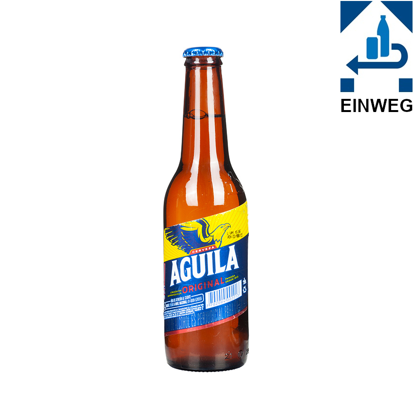 AGUILA Kolumbianisches Bier -DPG- Cerveza Colombiana, Flasche 330m, 4,3% vol