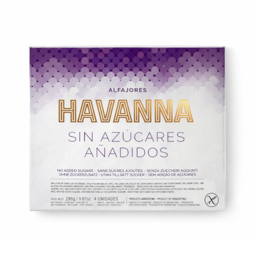HAVANNA Alfajores sem Adição de Açúcares - Alfajores sin Azúcares Añadidos, 260g