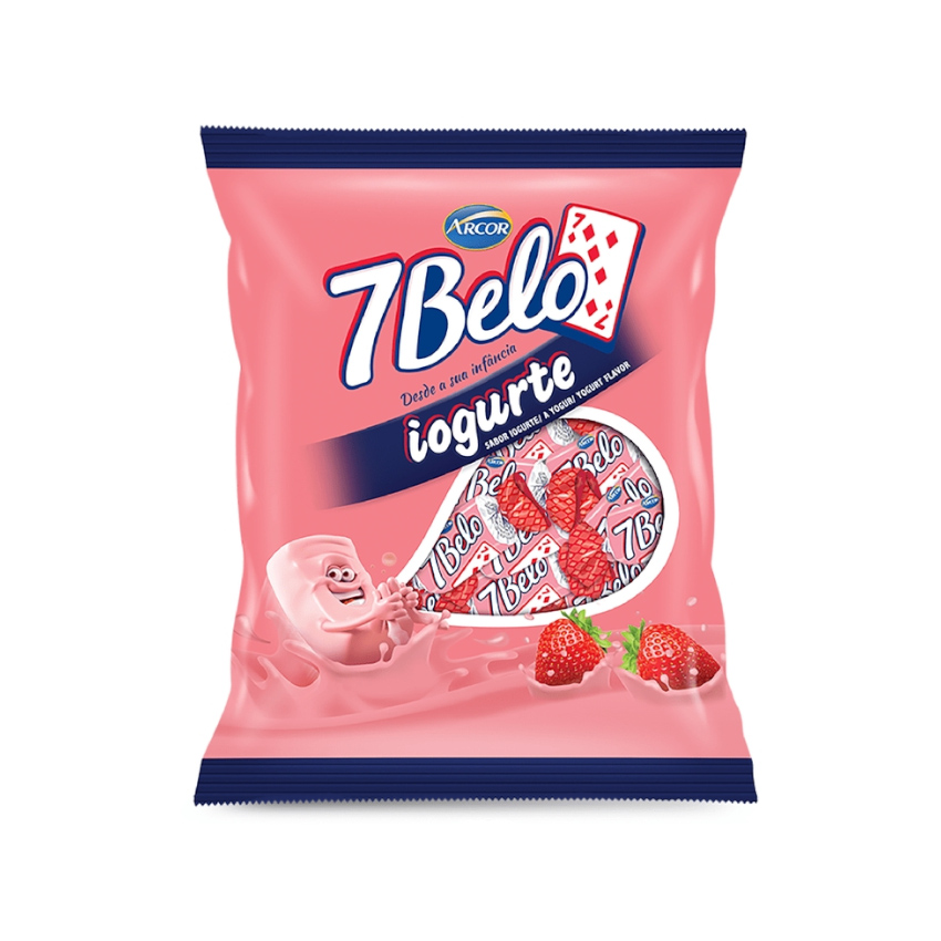 ARCOR 7Belo Kaubonbons Joghurt - Bala Mastigável Iogurte, 100g
