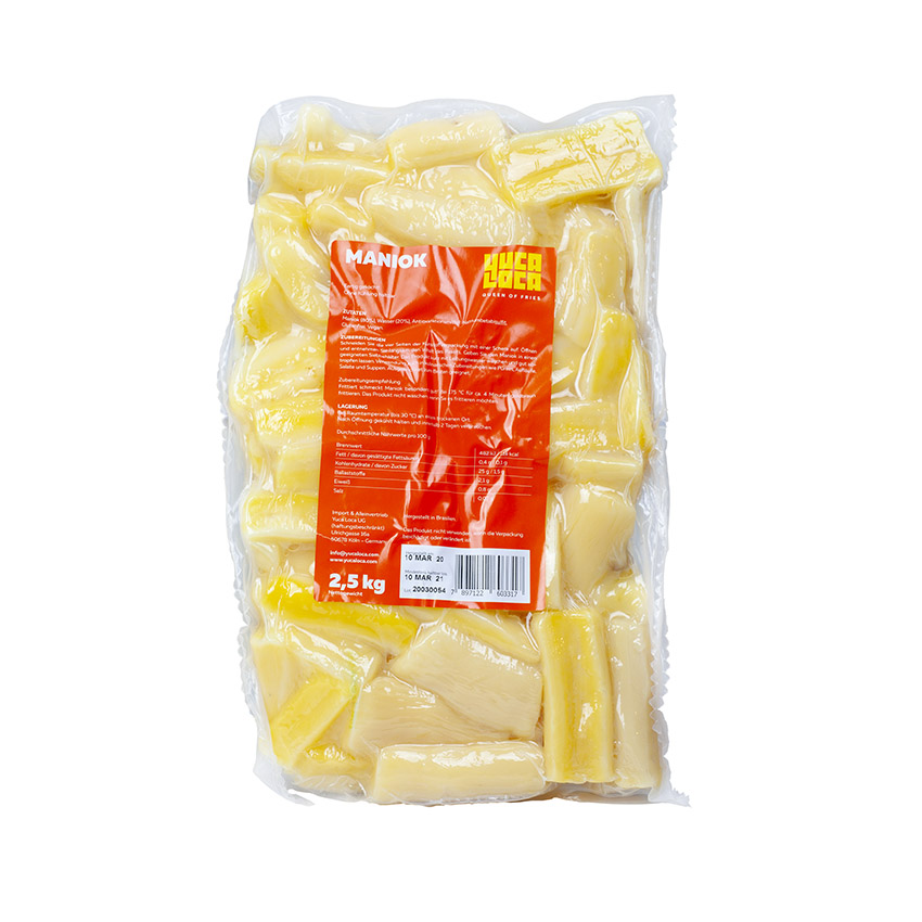 YUCA LOCA Gekochte Maniok - Mandioca Cozida, 2,5 Kg