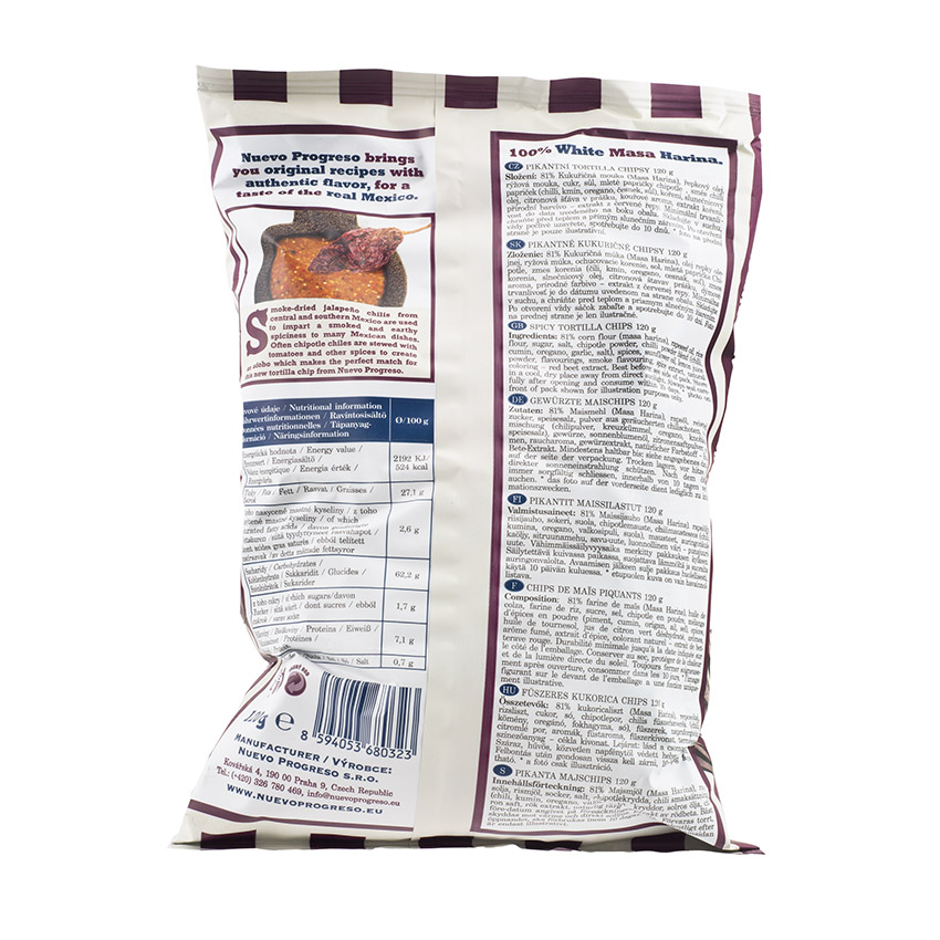 NUEVO PROGRESO Tortilla-Chips Chipotle-Adobo, 120g