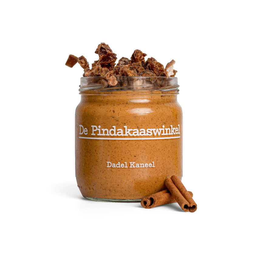 DIE PINDAKAASWINKEL Erdnussbutter Dattel Zimt, 420g