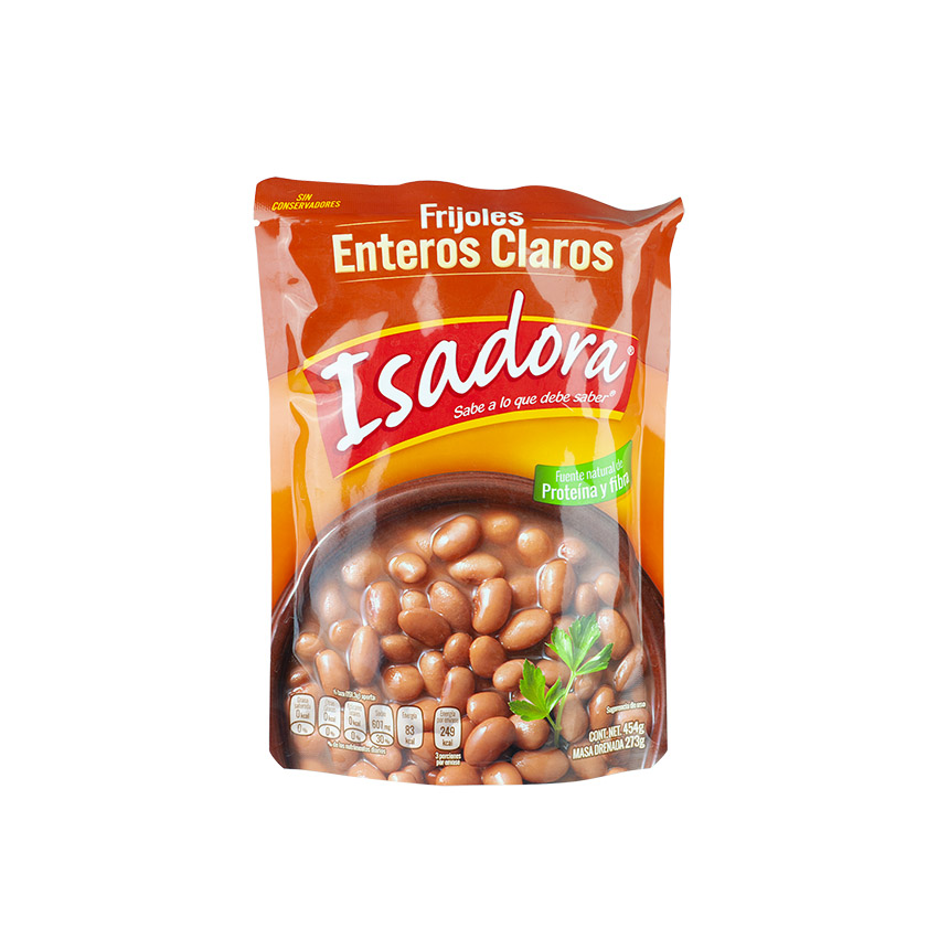 ISADORA Ganze Braune Bohnen - Frijoles Enteros Claros, 454g - Abtropfgewicht 273g