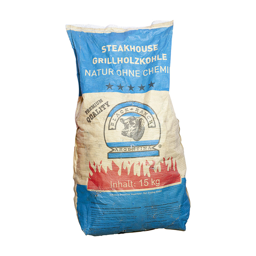 BLACK RANCH Argentinische Grillholzkohle - Carbón de Leña para Barbacoa, 15kg