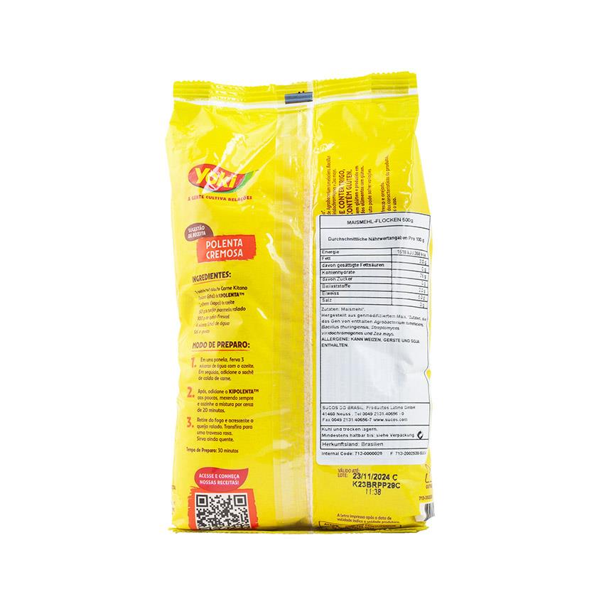 YOKI Kipolenta Precooked Maize Flour - Farinha de Milho em Flocos Pré-Cozida, 500g