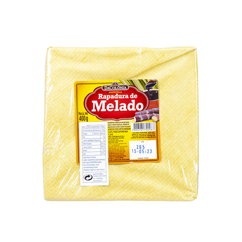 DACOLONIA Rohrzuckerblock - Rapadura de Melado, 400g