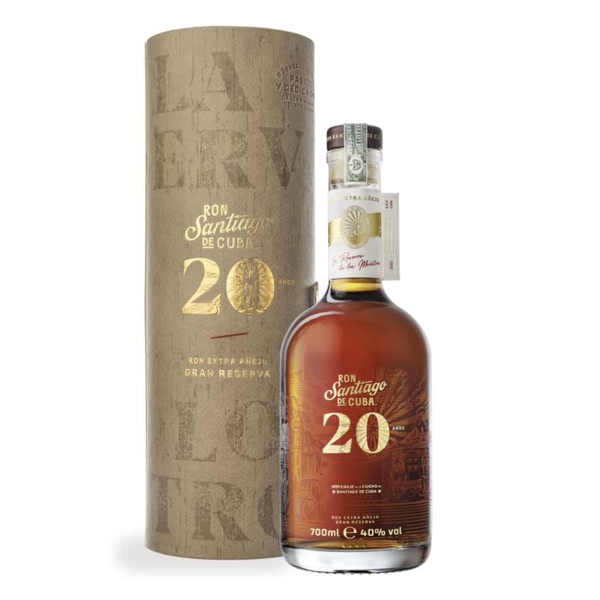 RON SANTIAGO DE CUBA Extra Añejo Gran Reserva 20 Años - Brauner Rum, 700ml 40% vol