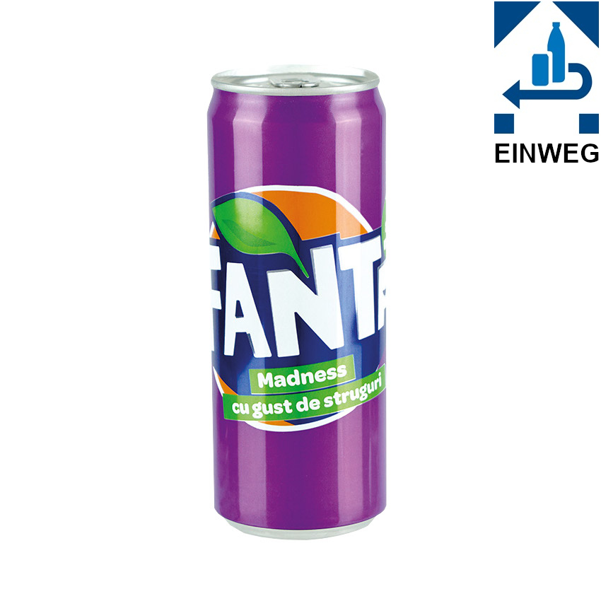 FANTA Traube Erfrischungsgetränk - Refrigerante de Uva, Dose 330ml -- DPG --