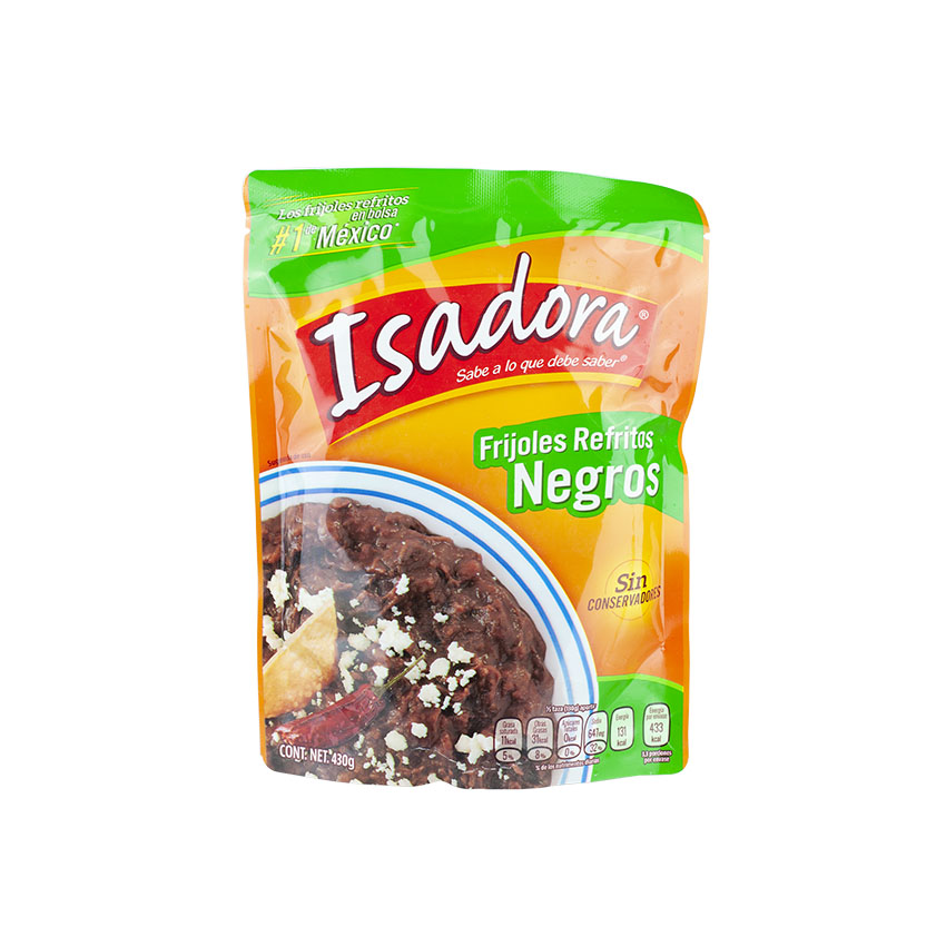 ISADORA Frittiertes Schwarze-Bohnenpüree - Frijoles Refritos Negros, 430g