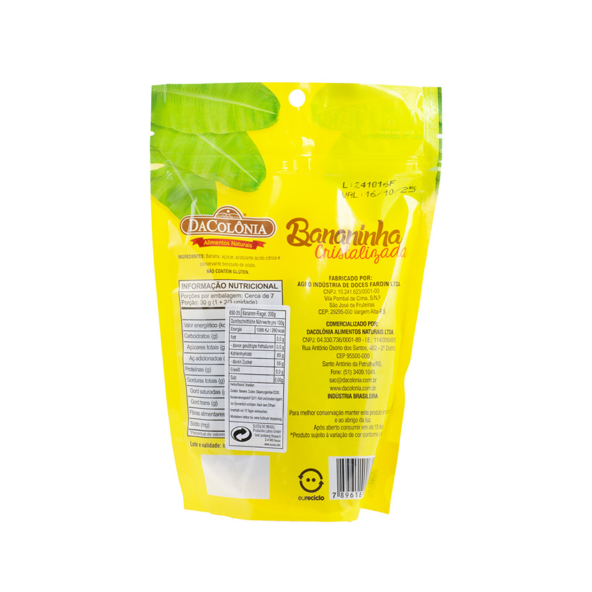 DACOLONIA Bananen-Riegel Bananinha Cristalizada 200g - MHD 15.08.2026