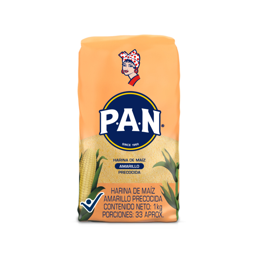 PAN Harina de Maíz Amarillo precocida, 1kg - Origen: Colombia