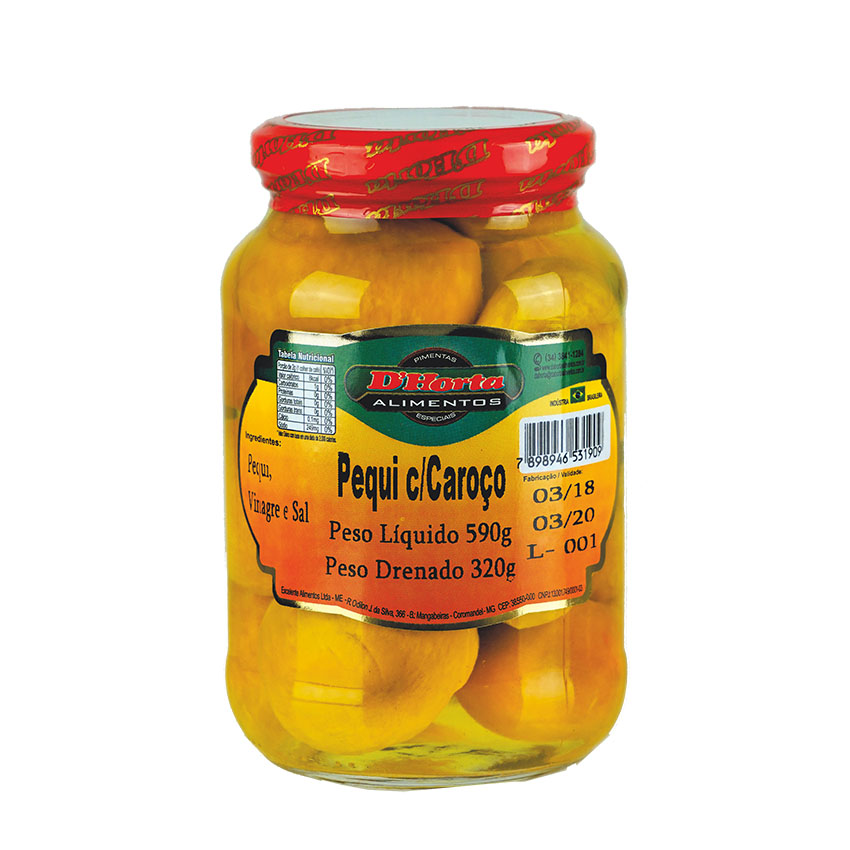 D HORTA Pequi-Früchte (mit Kern) - Pequi com Caroço 590g - Abtropfgewicht 320g