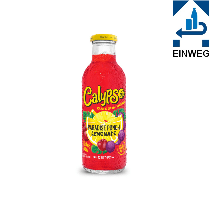 CALYPSO Paradyse Punch Lemonade - Beeren- -Zitronenlimonade, 473ml --DPG--