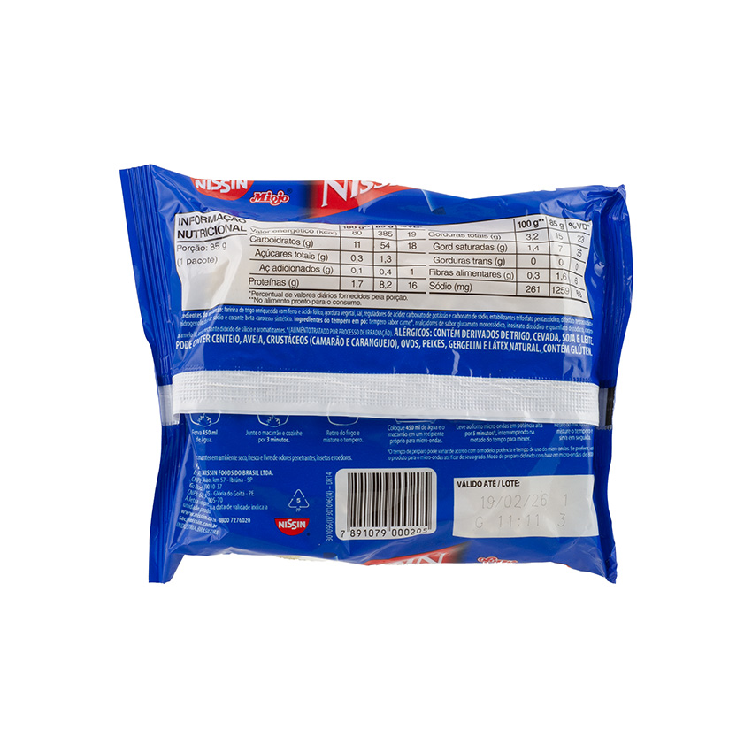 NISSIN Miojo Lámen Fideos Inst. Sabor a Carne - Macarrão Miojo Lámen Sabor Carne, 85g-MHD 19.02.26