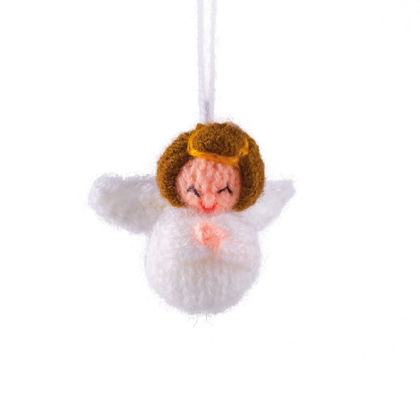 Handgestrickter Kugelpuppenengel