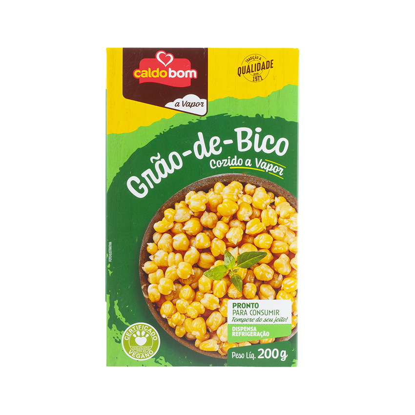 CALDO BOM Garbanzos al vapor - Grão de Bico Cozido a Vapor, 200g