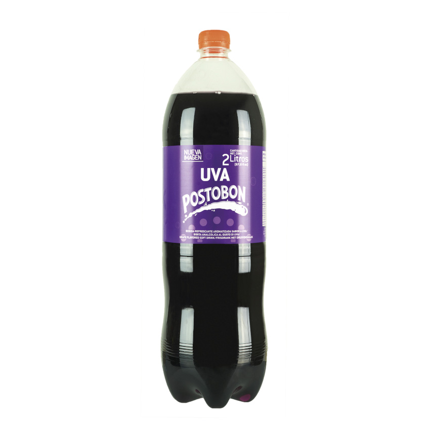 POSTOBON Uva - Traube-Erfrischungsgetränk - Gaseosa Uva, PET 2 L - MHD 28.07.2026