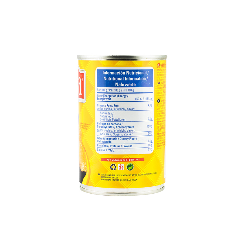 LA SIERRA Schwarzes Bohnenpüree Frijoles  Negros Refritos, 430g
