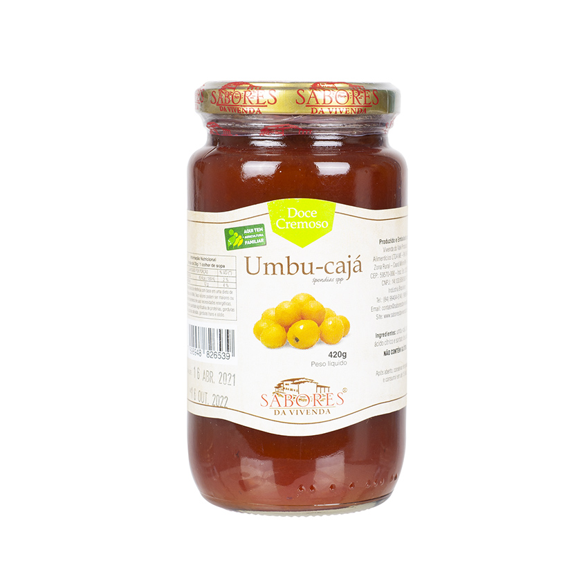 SABORES DA VIVENDA Umbu-Caja-Dessert - Doce Cremoso de umbu-Caja, 420g