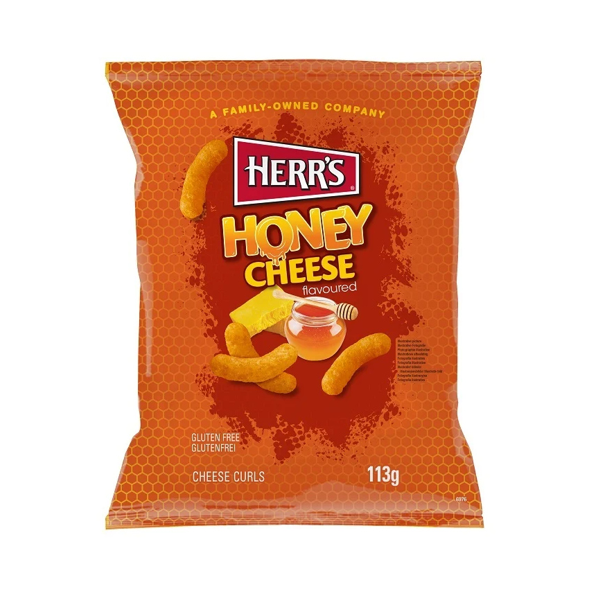 HERR´S Honey Cheese Curls - Flips de Queso y Miel, 113g