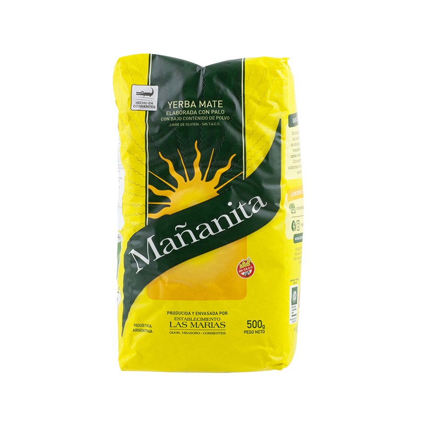 MAÑANITA Yerba Mate con Palo, 500g