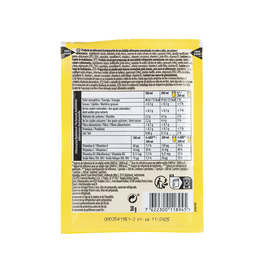 TANG Instant Getränkepulver Ananasgeschmack - Refresco em Pó Sabor Abacaxi, 30g