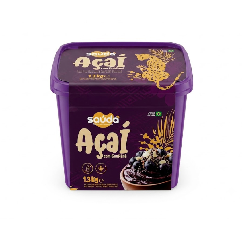 SAÚDA Açaí + Guaraná, Frozen -  Sorvete de Açaí, 1,3 kg